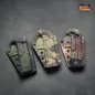 Preview: Drei Gear Maniacs GM ALPHA OWB Kydex Holster in den Designs Operator Boonies, Multicam Tropic und Operator Gunny – alle Modelle sind Optic Ready für Rotpunktvisiere.